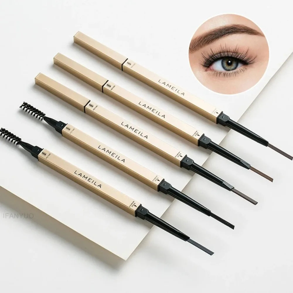 Ultra-Fine Double-Ended Waterproof Eyebrow Pencil – Light Brown Eyebrow Pencil PRIMED