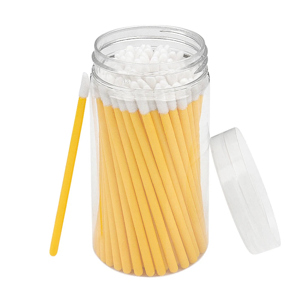 100 Pcs Disposable Lip Brushes & Mascara Wands | Crystal Tip