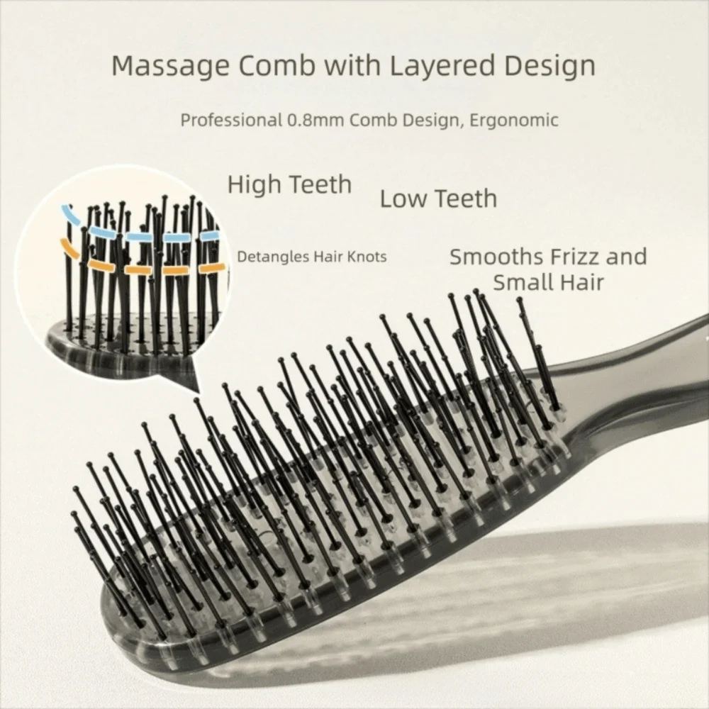 Scalp Massage Comb – Fluffy Wet & Dry Hair Styling Brush Scalp Massage Comb PRIMED