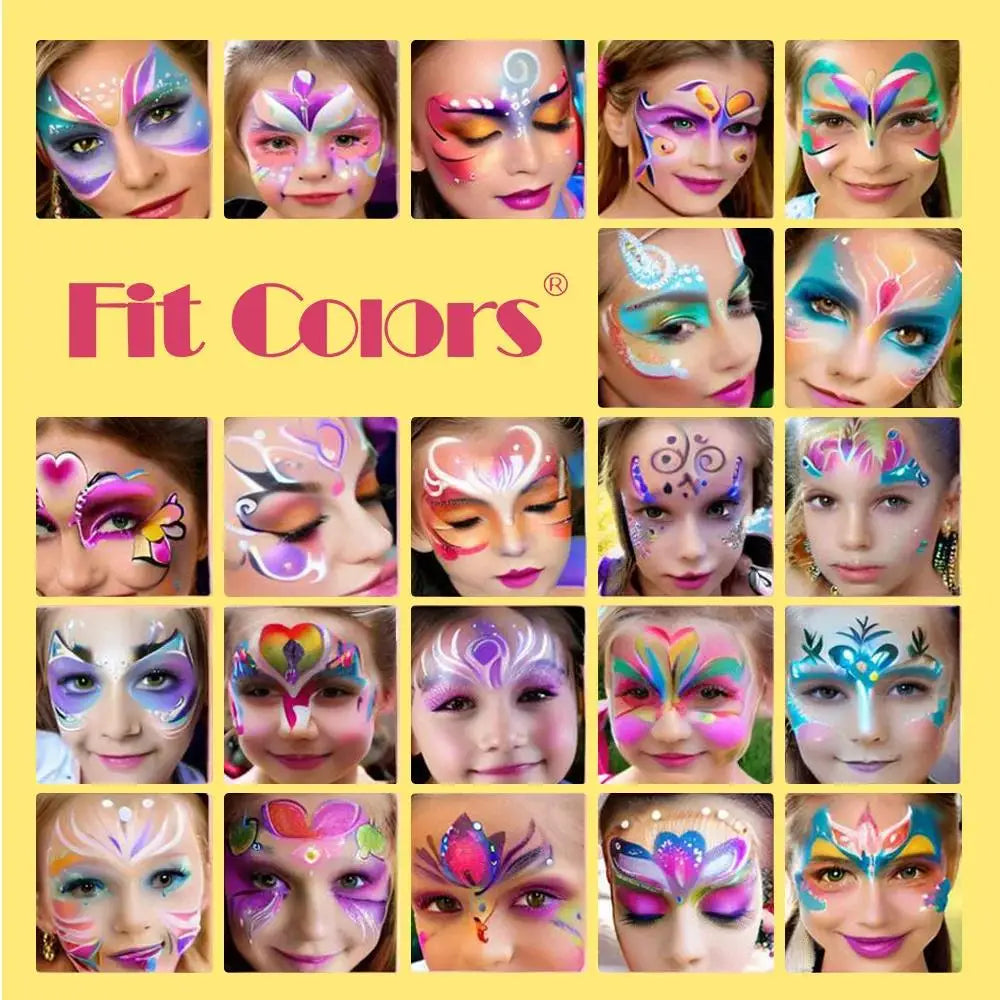 Rainbow Face & Body Paint Palette 25g – Safe, Washable