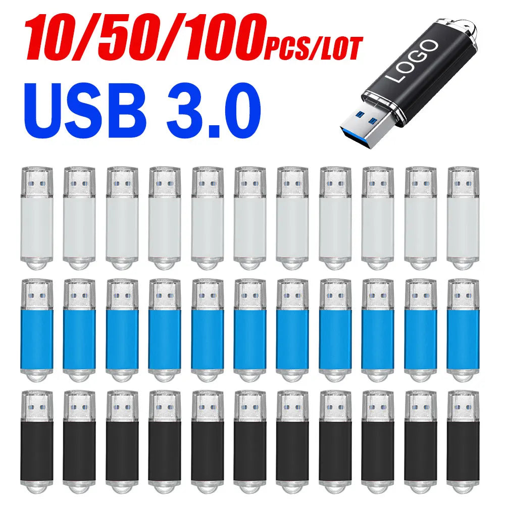 Metal USB 3.0 Flash Drives 8–128GB | Bulk Custom Logo Pen Drives USB Flash Drive PRIMED