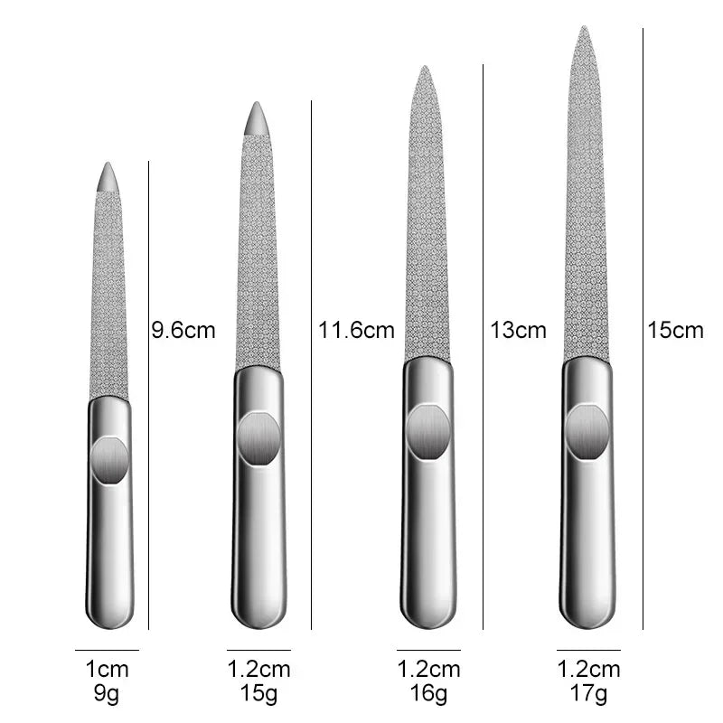 Nano Glass Crystal Nail File – Polish & Shine Tool Crystal Nail File PRIMED Steel 4pcs