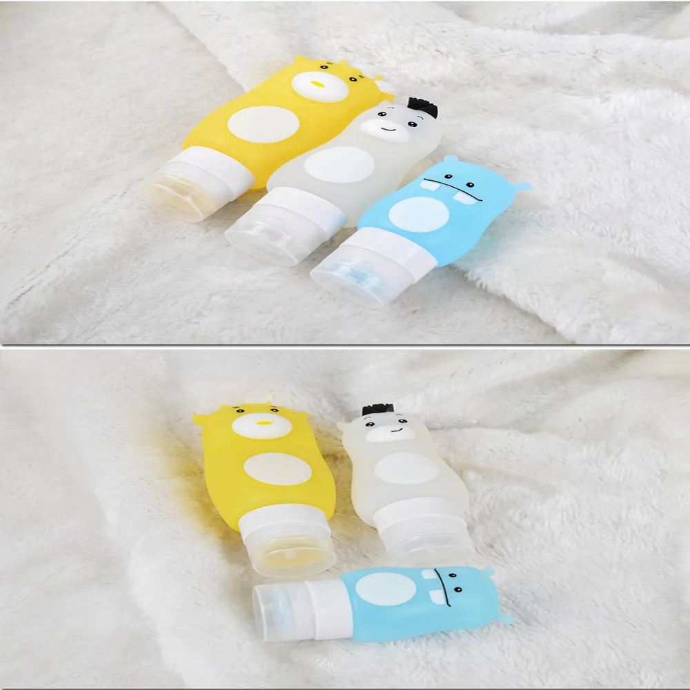 Silicone Refillable Travel Bottles – 50ml 70ml 90ml Squeeze