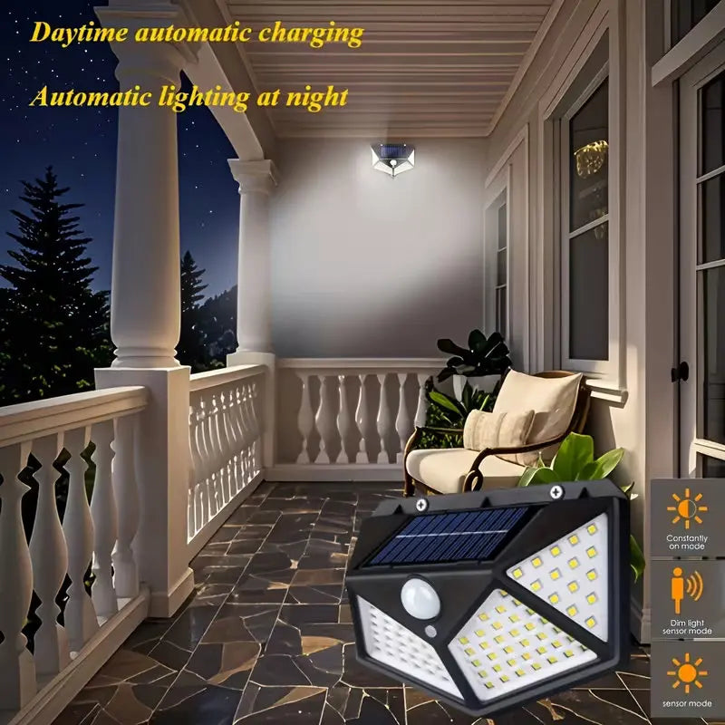 100 LED Solar Wall Light IP65 Motion Sensor Outdoor Lamp Solar Wall Light PRIMED