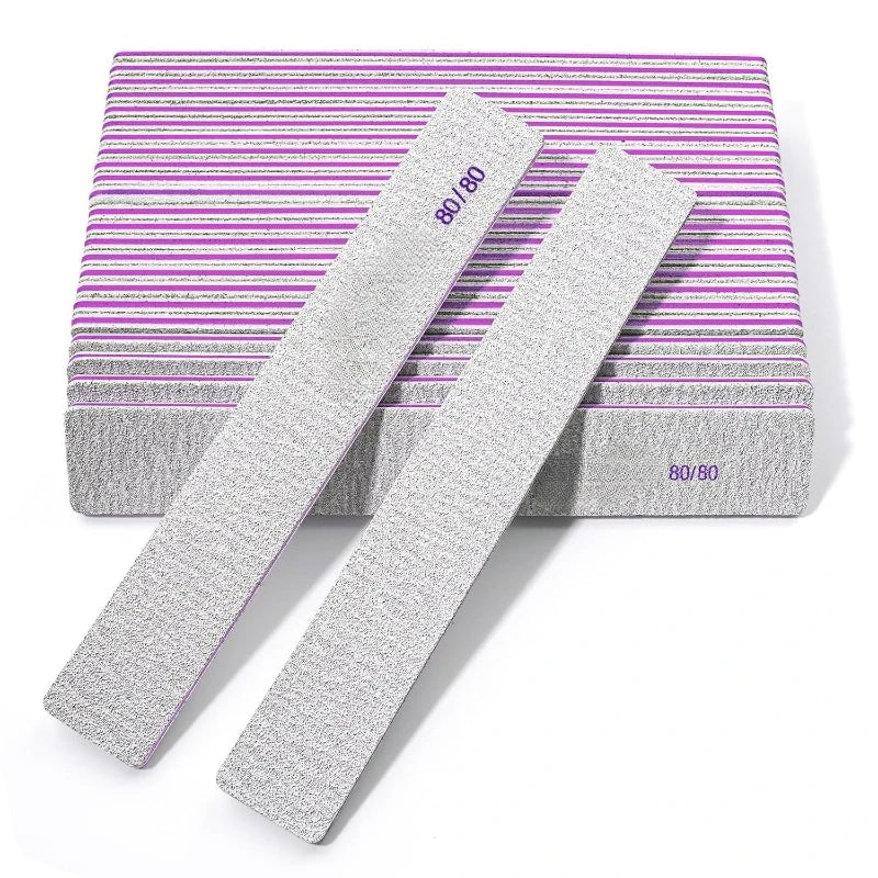 Professional Nail Files 10/25 Pcs Double Sided Emery Board 100/180 Grit