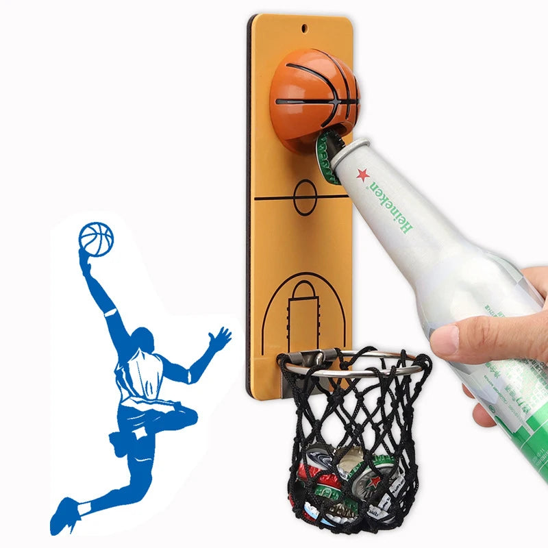 Magnetic Soccer Wall Bottle Opener with Cap Catcher | LMETJMA Wall Bottle Opener PRIMED