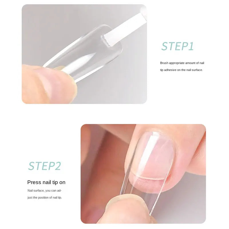 Strong Brush-On Nail Glue for Acrylic & False Tips – 15ml