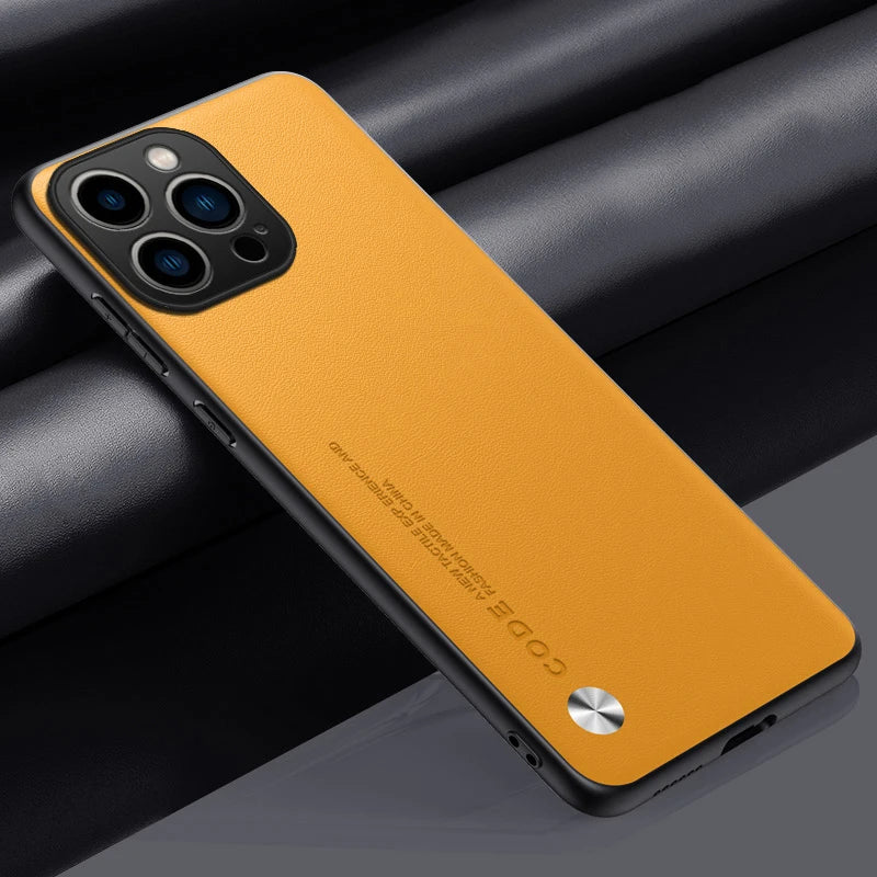 Ultrathin PU Leather iPhone Case – Anti-Scratch Shockproof Cover