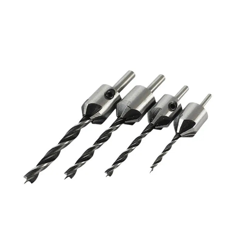 4-Piece Countersink Drill Bit Set 3–10mm | HSS Woodworking Countersink Drill Bit Set PRIMED