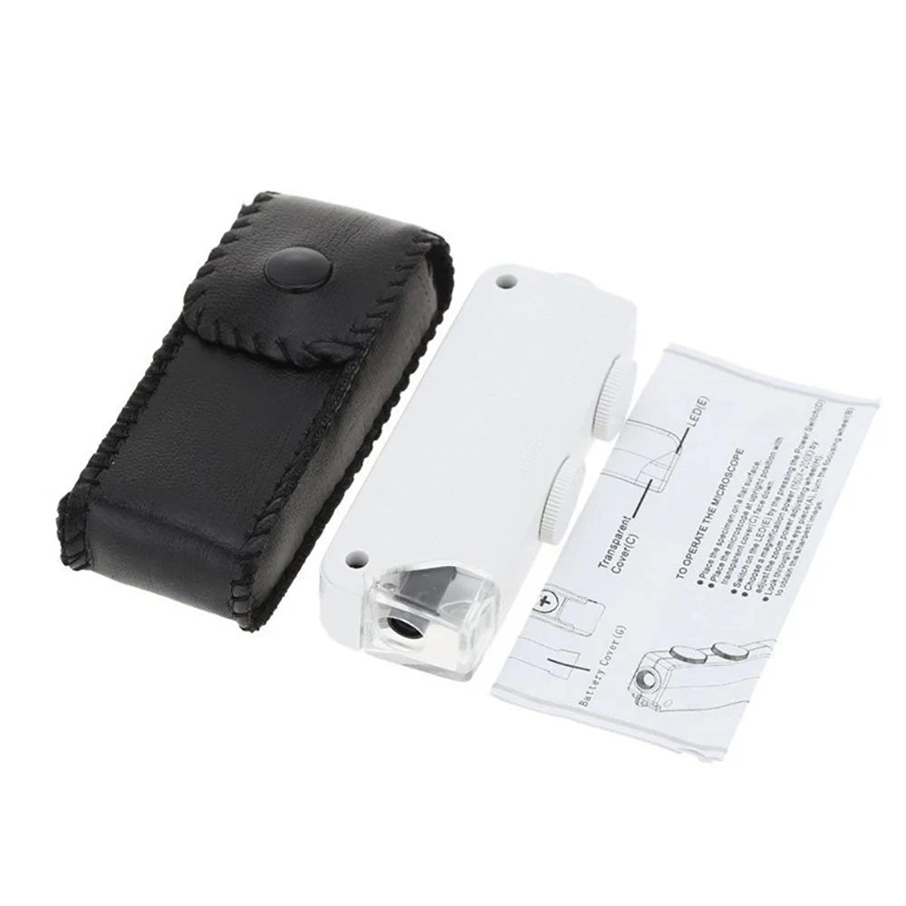 Portable 160X–200X Lighted Jewelers Loupe Magnifying Glass Jewelers Loupe PRIMED
