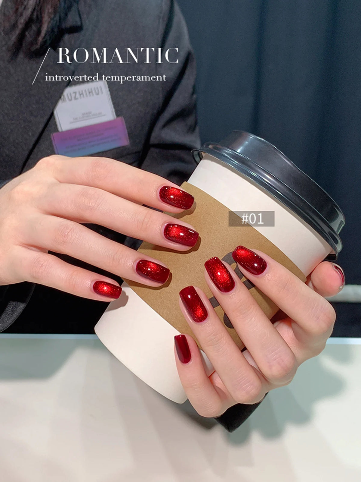 Cat Eye Magnetic Gel Nail Polish 16ml – Wine Red & Rose Red
