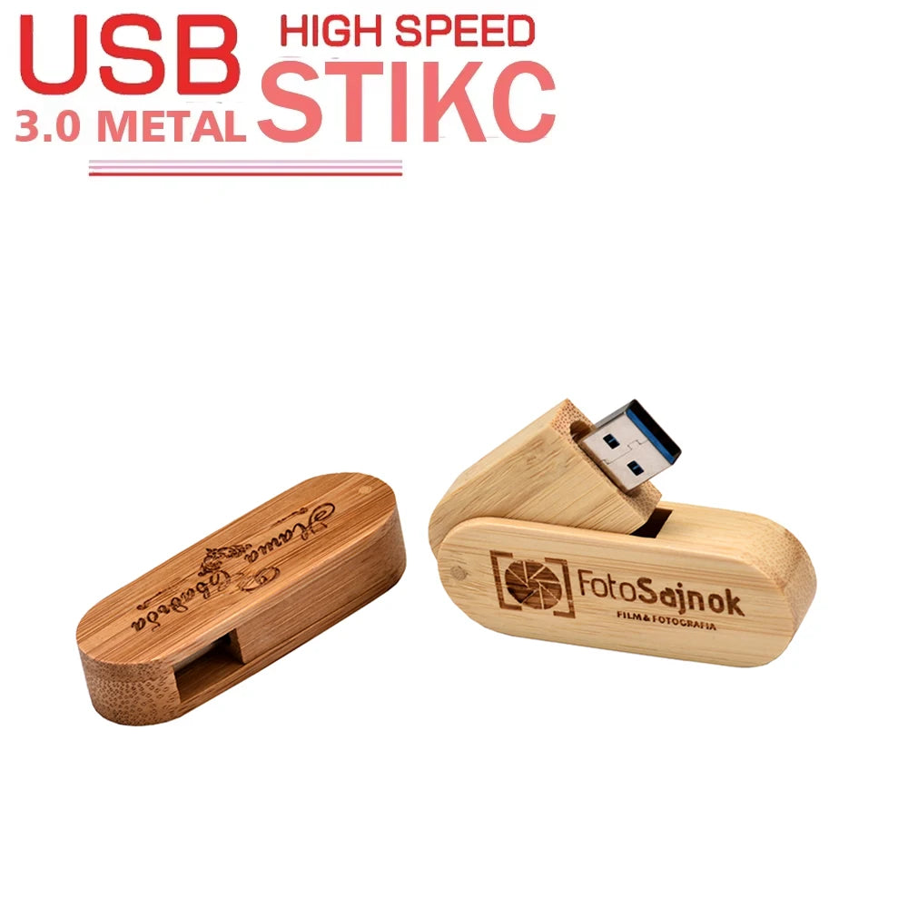 JASTER Wooden USB 3.0 Flash Drive | 16–128GB Custom Logo Wooden USB Flash Drive PRIMED