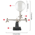 LED Desktop Magnifier Stand with Helping Hand Clamps | 3X–10X LED Magnifier Stand PRIMED C