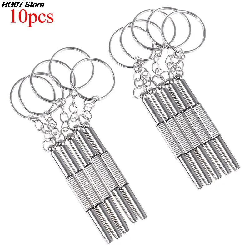 10-Pack 3-in-1 Keychain Screwdriver – Eyeglass & Watch Repair