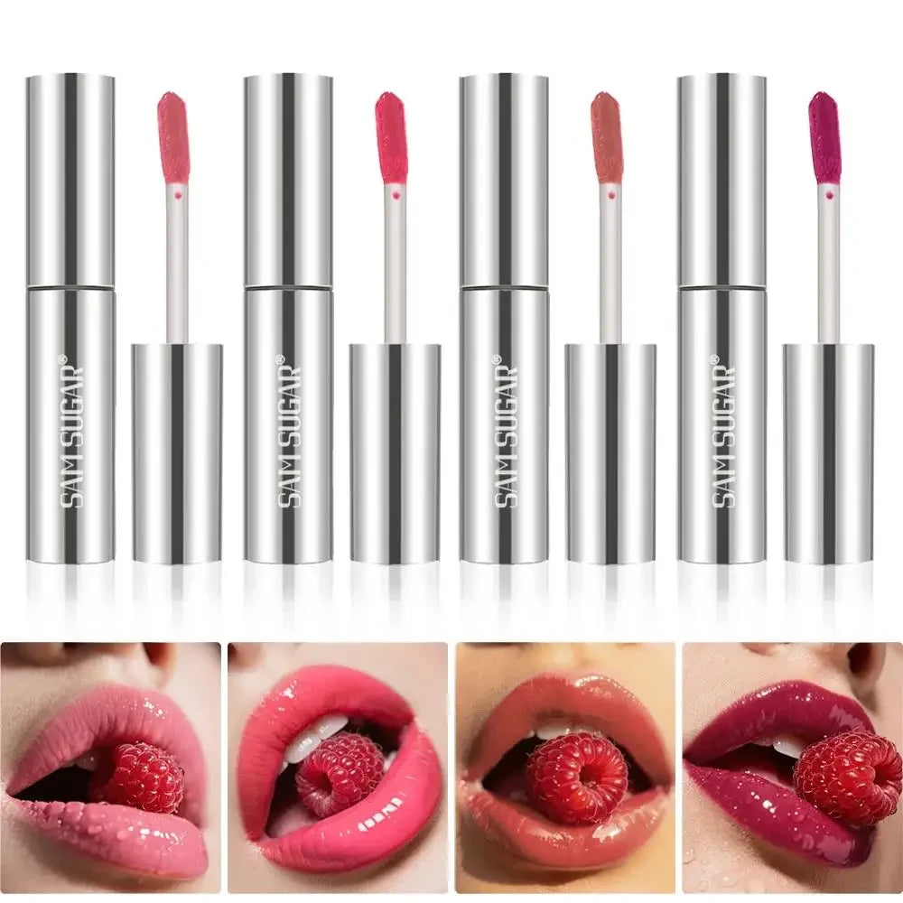 SAM SUGAR Mirror Lip Gloss – Waterproof Hydrating Raspberry
