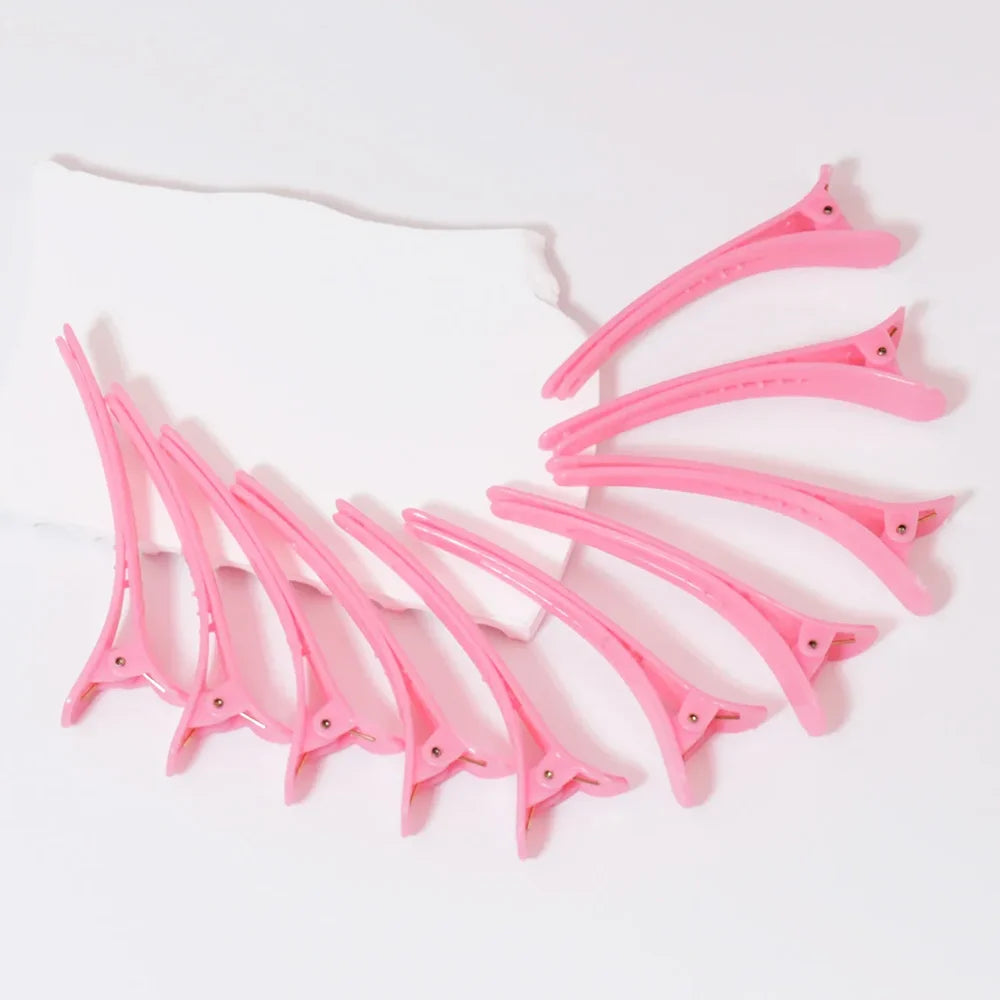 10-Pack Anti-Slip Plastic Duckbill Hair Clips for All Hair Types