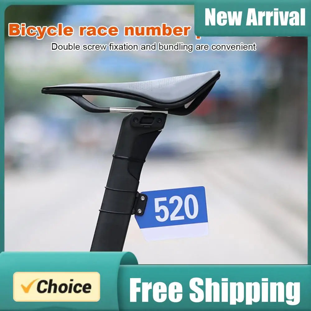 Triathlon Race Number Plate Holder – Seatpost Mount Bracket Bike Race Accessory PRIMED