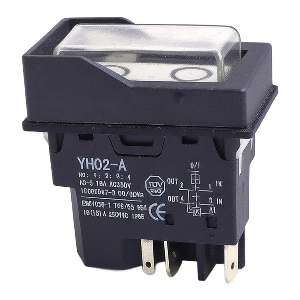 YH02-A 5-Pin Electromagnetic Switch 250V 16A – Lathe & Tools Electromagnetic Switch PRIMED