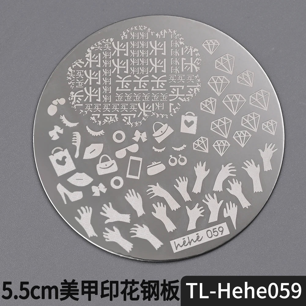 Nail Stamping Plate 5.5cm – Butterfly Flower Lace Stencil