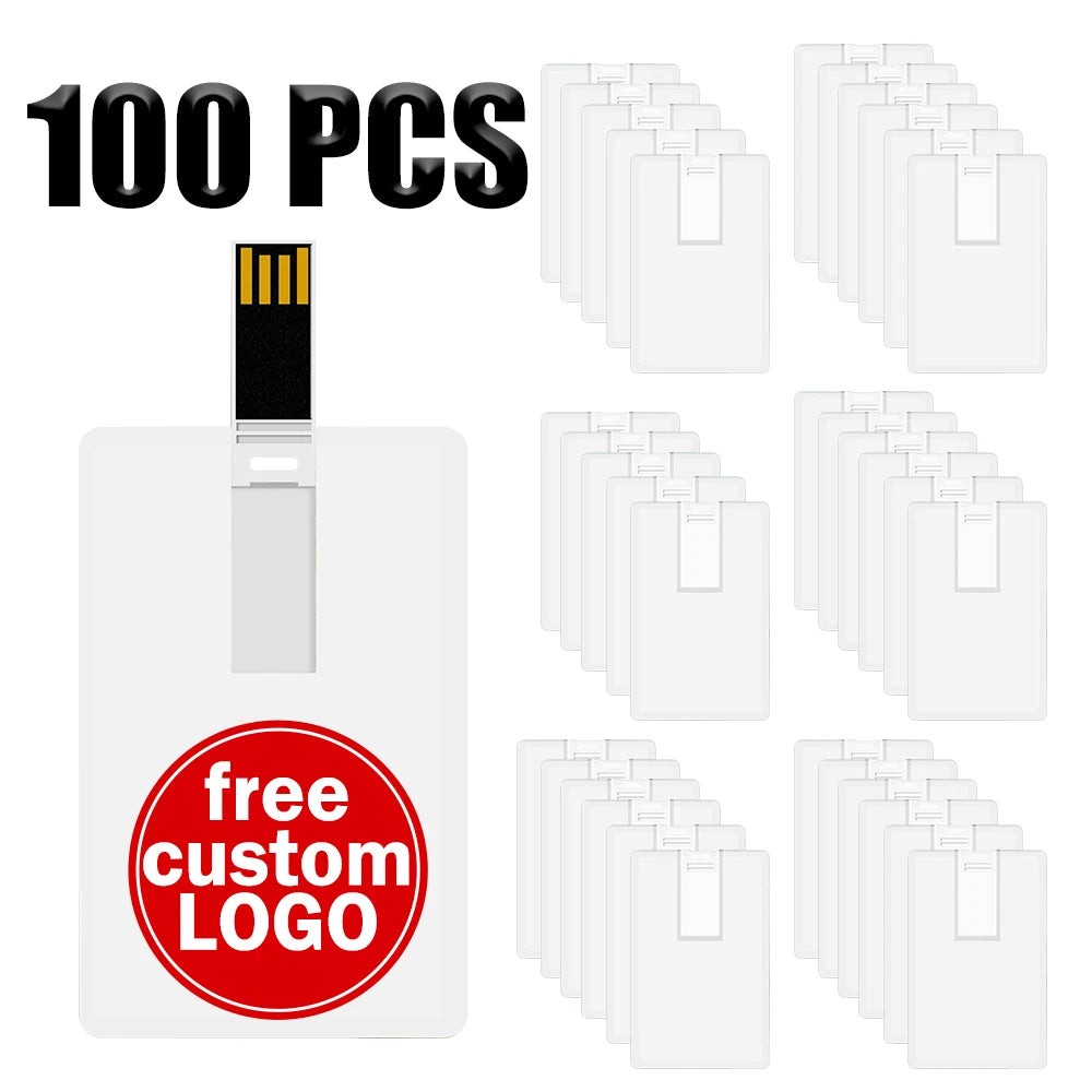 100-Pack Custom Logo USB 2.0 Flash Drives 1GB 2GB Bulk Gift Custom USB Flash Drive PRIMED
