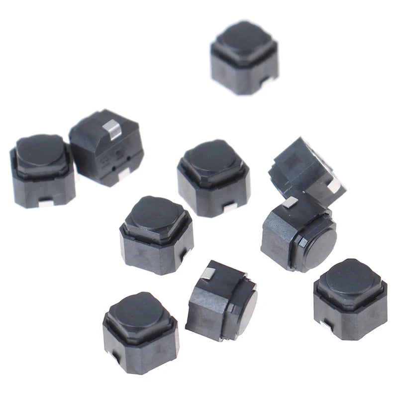 10Pcs SMD Silent Tact Switch Silicone Touch Button 6x6x5mm Tactile Switch PRIMED