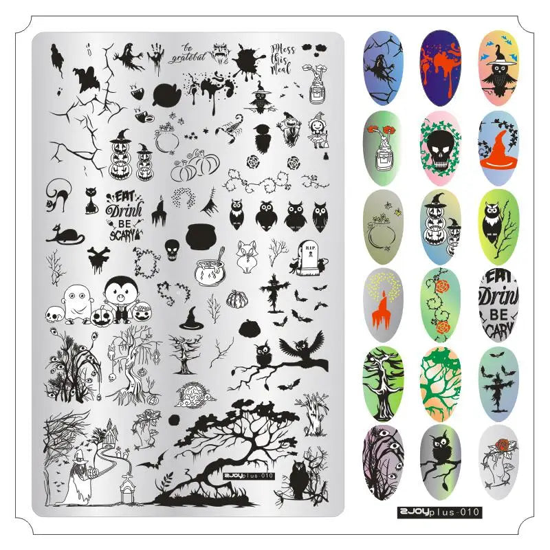 Plus Size Nail Stamping Plates – Multi-Image Stainless Steel