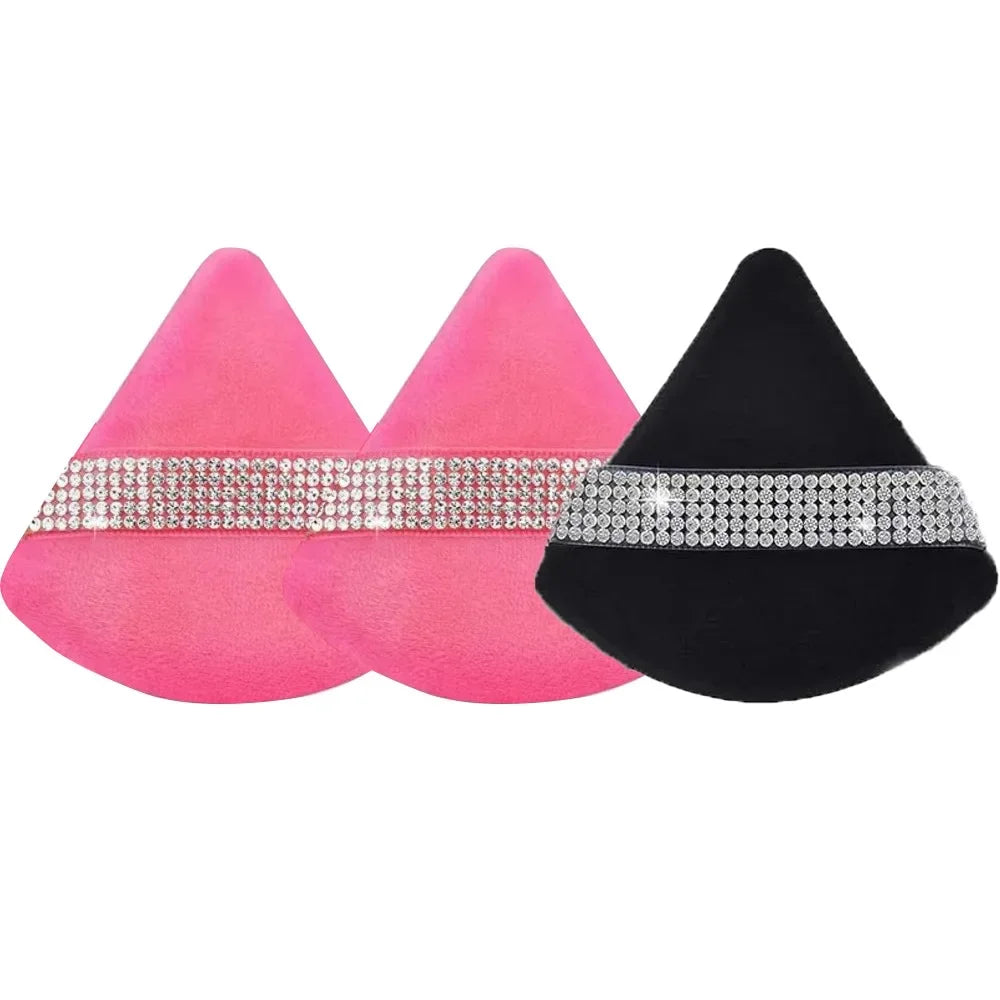 Triangle Crystal Velvet Setting Powder Puff – Diamond Ribbon