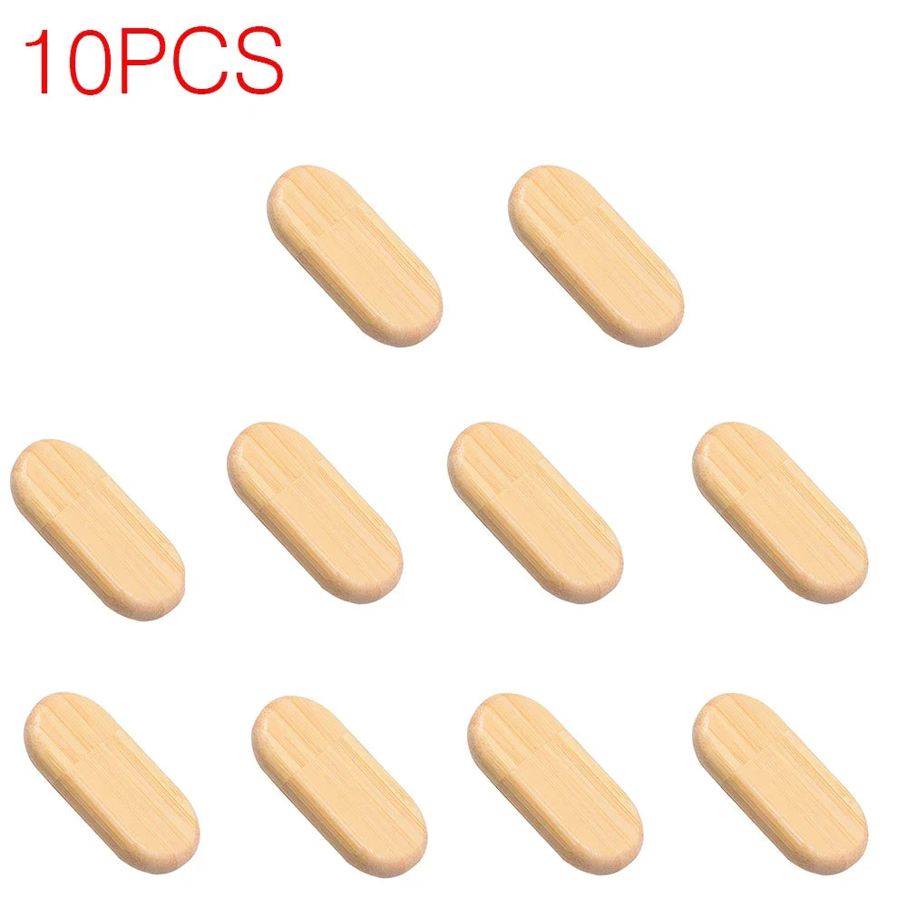 10-Pack Bamboo USB Flash Drives | Free Custom Logo 64GB/32GB USB Flash Drive PRIMED 64GB Bamboo China Mainland