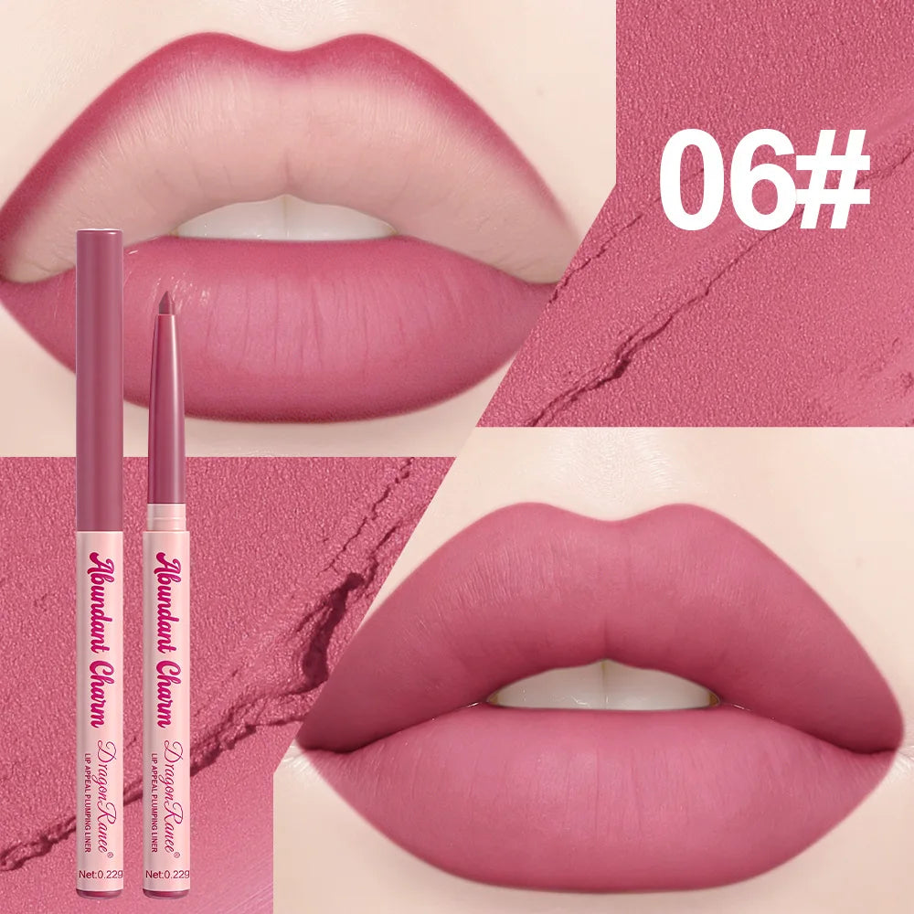 Rose Pink Matte Lip Liner Pencil – Waterproof, Long-Lasting Lip Liner Pencil PRIMED 06