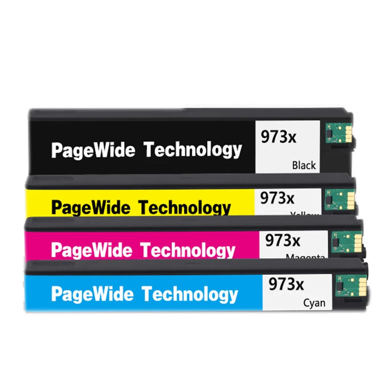 HP 973XL Compatible Ink Cartridges BK/C/M/Y – PageWide Pro Ink Cartridge PRIMED