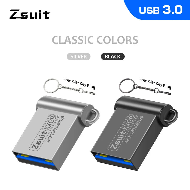 Z-suit USB 3.0 Flash Drive 16GB–128GB | Fast Metal Pendrive