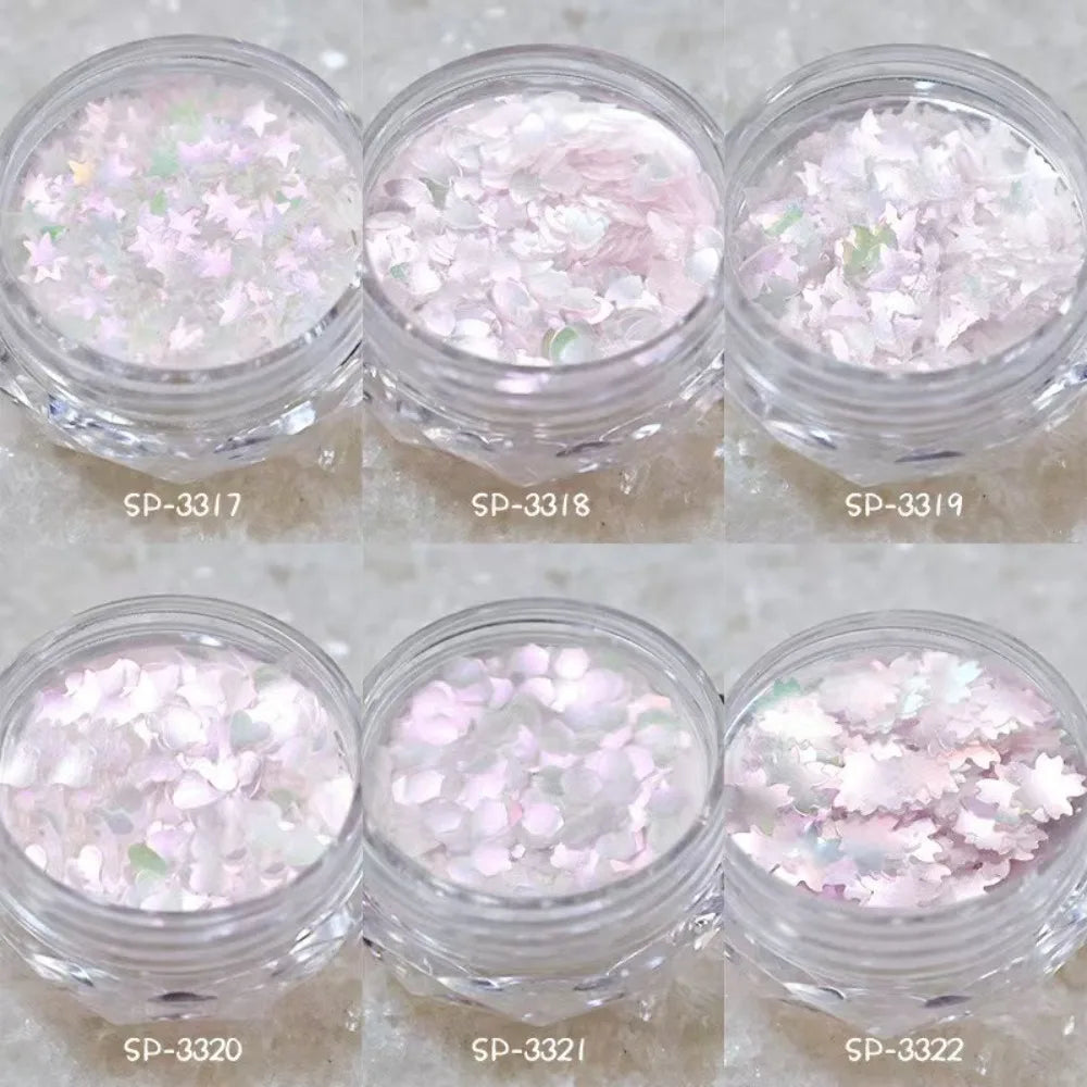 Nail Art Glitter Sequins – Heart Flower Butterfly Mermaid Iridescent