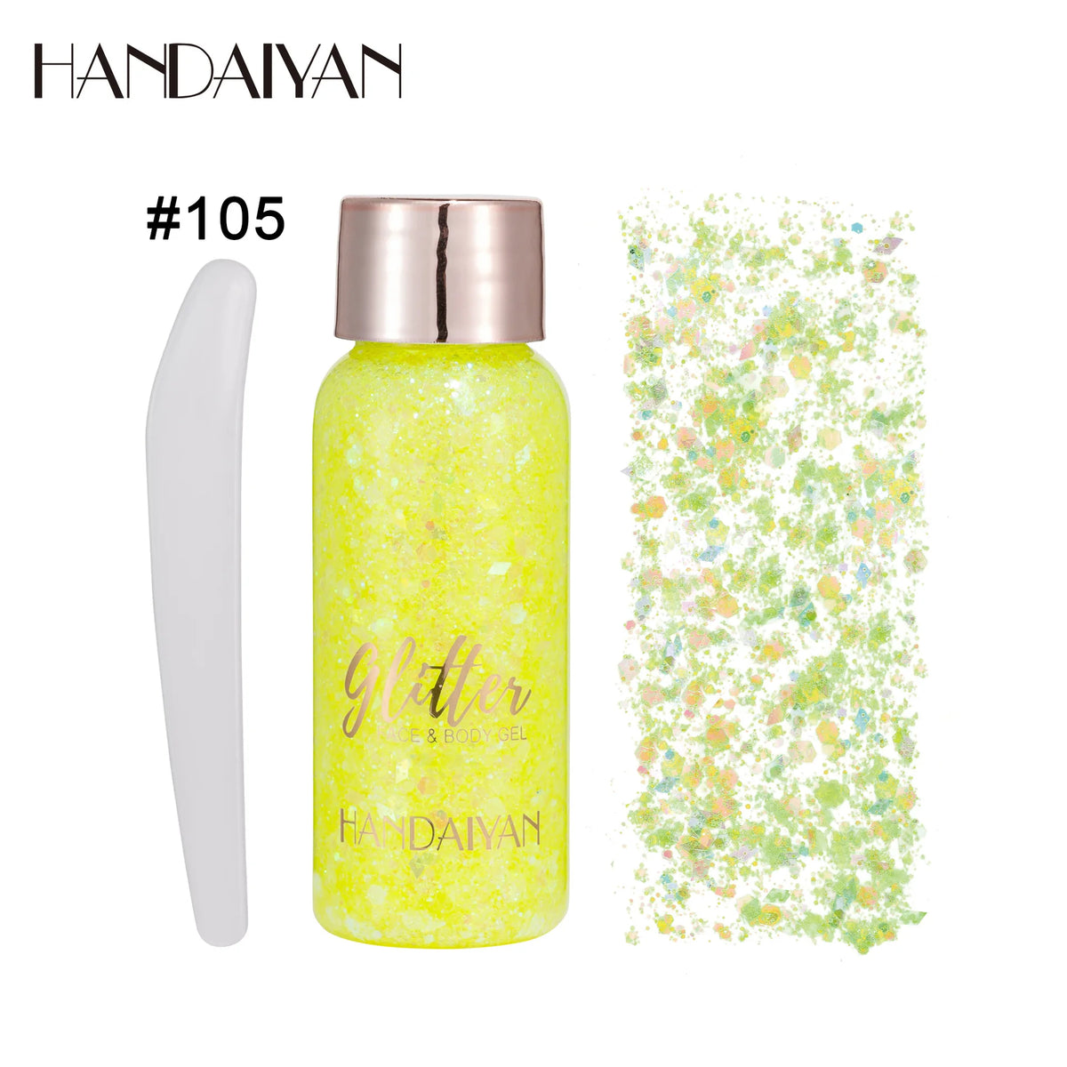 HANDAIYAN 9-Shade Glitter Gel for Face, Body, Hair & Nails Glitter Body Gel PRIMED 105 32g