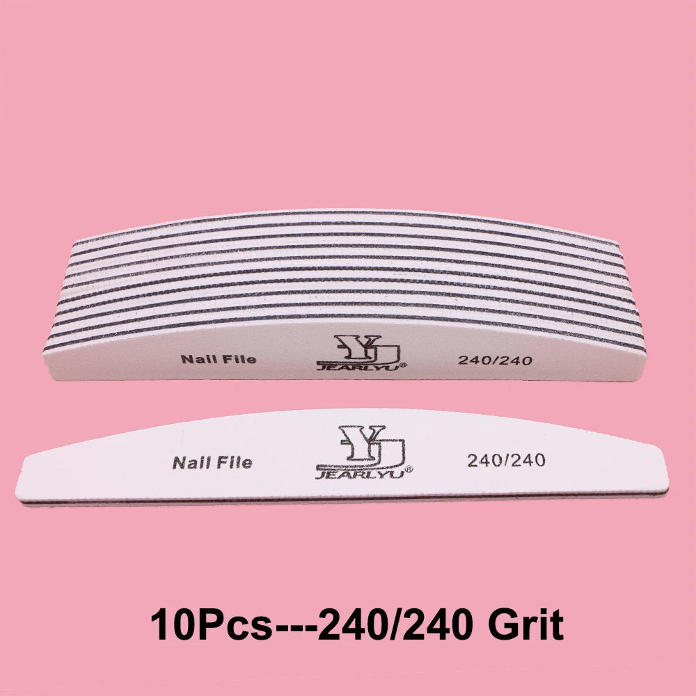 Professional Nail Buffer Files 80–240 Grit | 5/10 Pcs Set