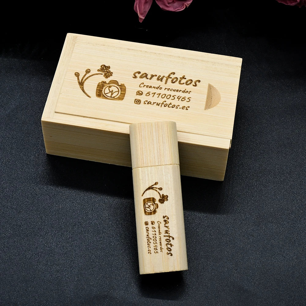 Wooden USB Flash Drive 4GB–64GB | Free Custom Logo Gift USB Flash Drive PRIMED