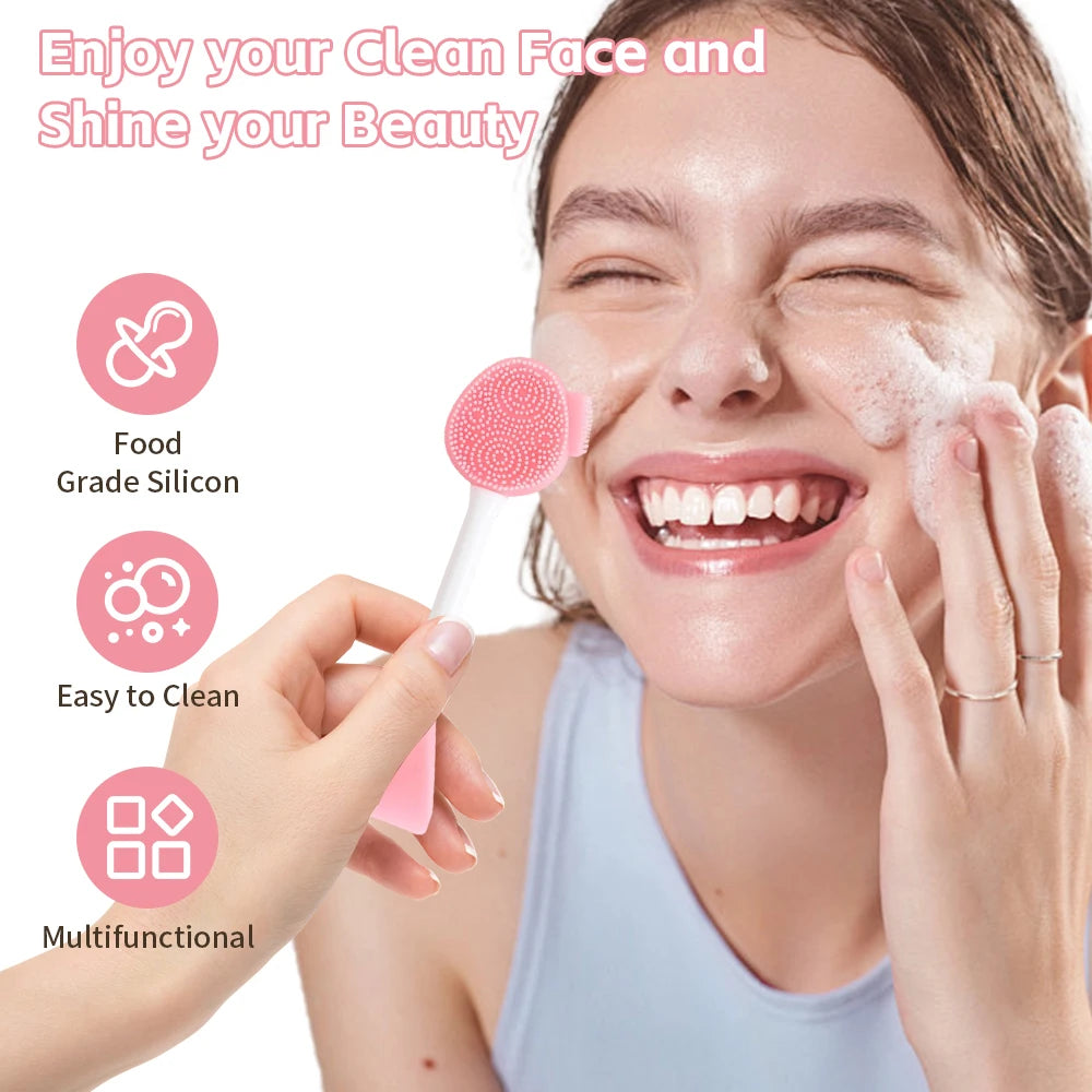 2-in-1 Silicone Facial Cleansing Brush & Mask Applicator Facial Cleansing Brush PRIMED