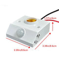 E27 PIR Motion Sensor Lamp Holder Socket | AC85-265V Auto LED PIR Sensor Lamp Socket PRIMED No plug 1PC