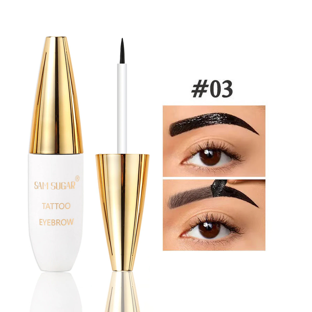 SAM SUGAR Peel-Off Brow Tattoo Cream | Waterproof Long-Lasting Eyebrow Tint Cream PRIMED 03