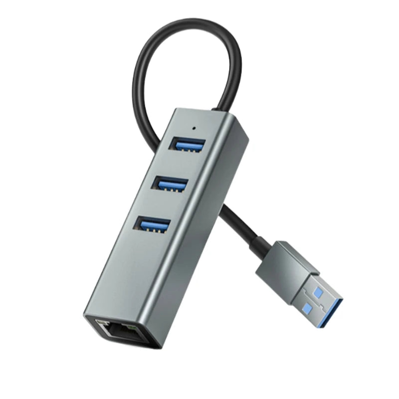 4-in-1 USB-C Hub | 3x USB 3.0 & RJ45 Gigabit Ethernet USB-C Docking Hub PRIMED USB3.0 1000Mbps China Mainland