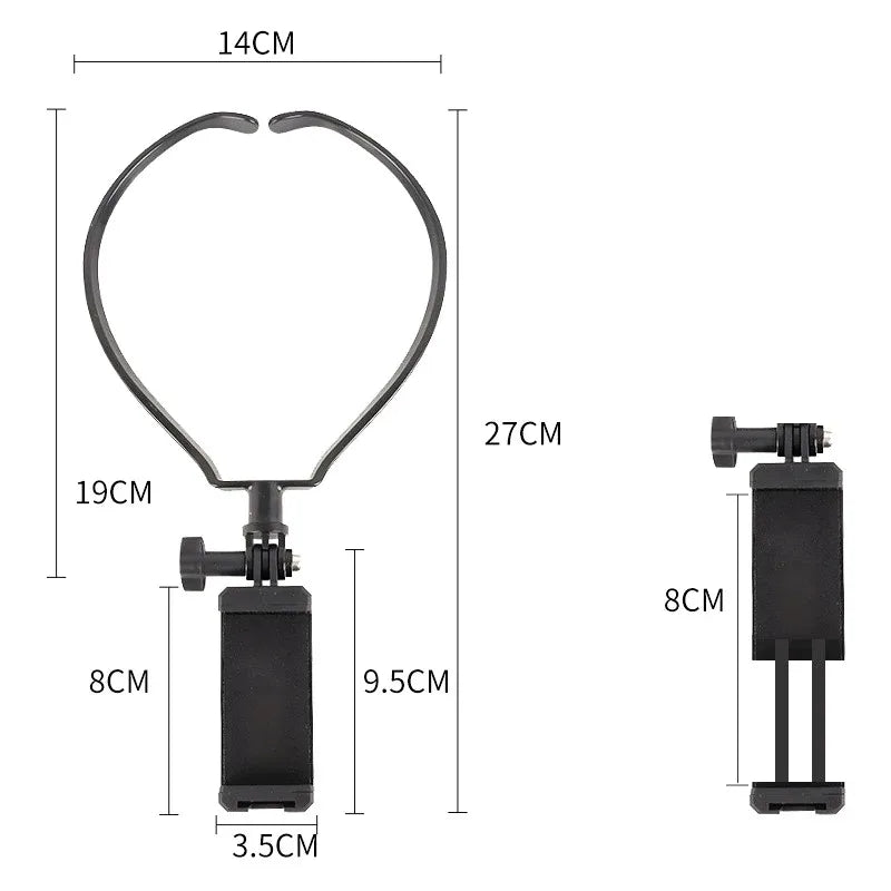 Wearable Neck Phone Mount – Hands-Free Holder for iPhone & GoPro Phone Neck Mount PRIMED