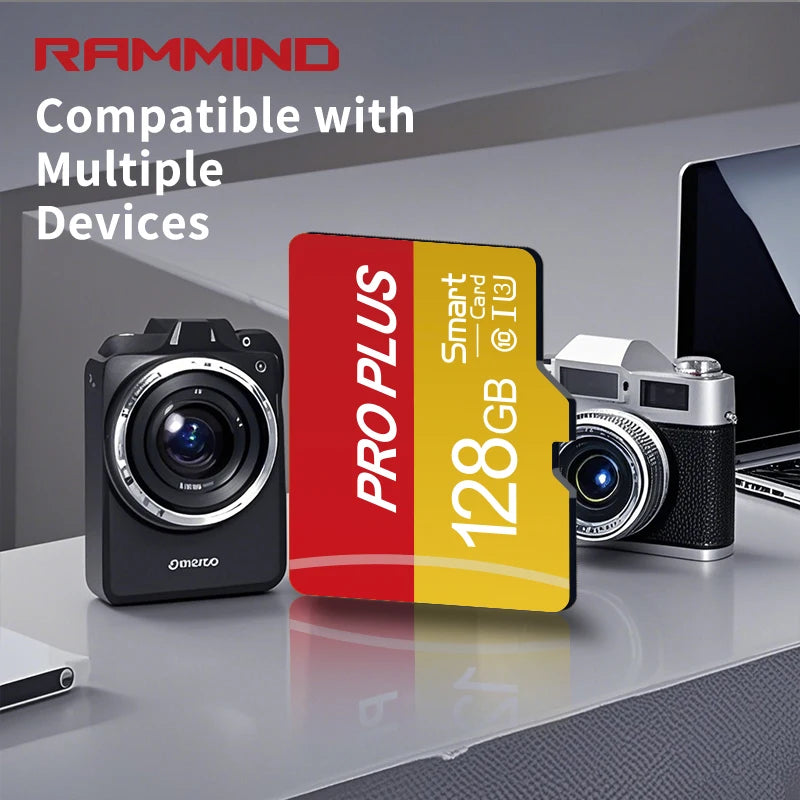 RANNIND Micro SD Card 8–128GB U3 V30 A1 + SD Adapter MicroSD Memory Card PRIMED