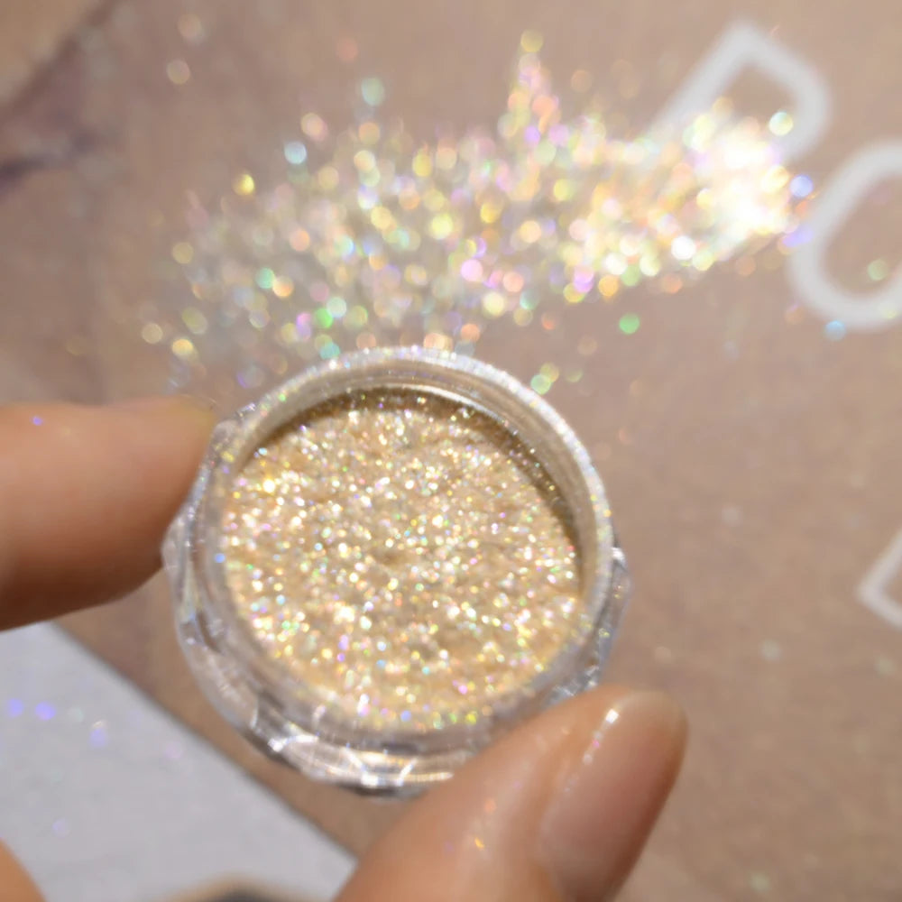 MAFANAILS Opal Neon Glitter Nail Powder Set – 6 Jars