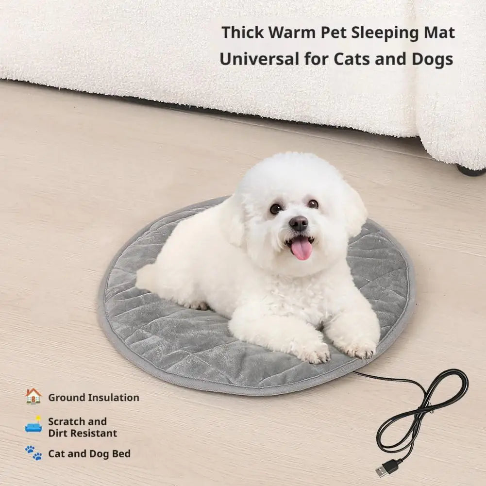 USB Electric Pet Heating Pad – Plush Warming Mat for Cats & Dogs Pet Heating Pad PRIMED