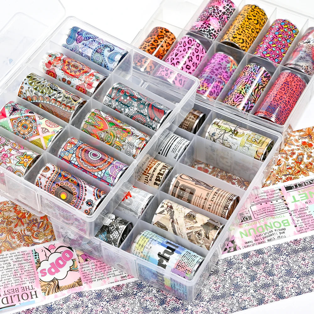 Galaxy Nail Transfer Foils – 10 Rolls, 105 Designs | DIY Nail Art