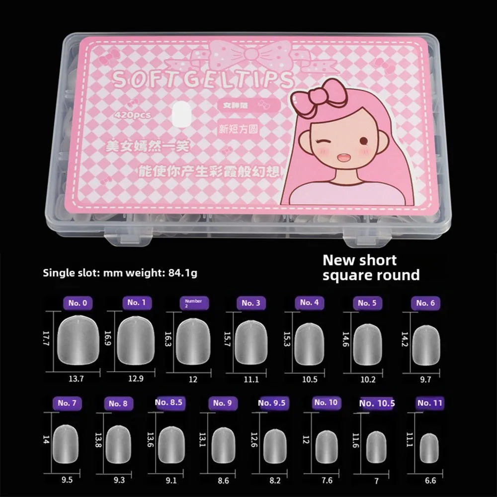 Ultra Short Matte Almond Press-On Nail Tips | 24/30 Pcs Set