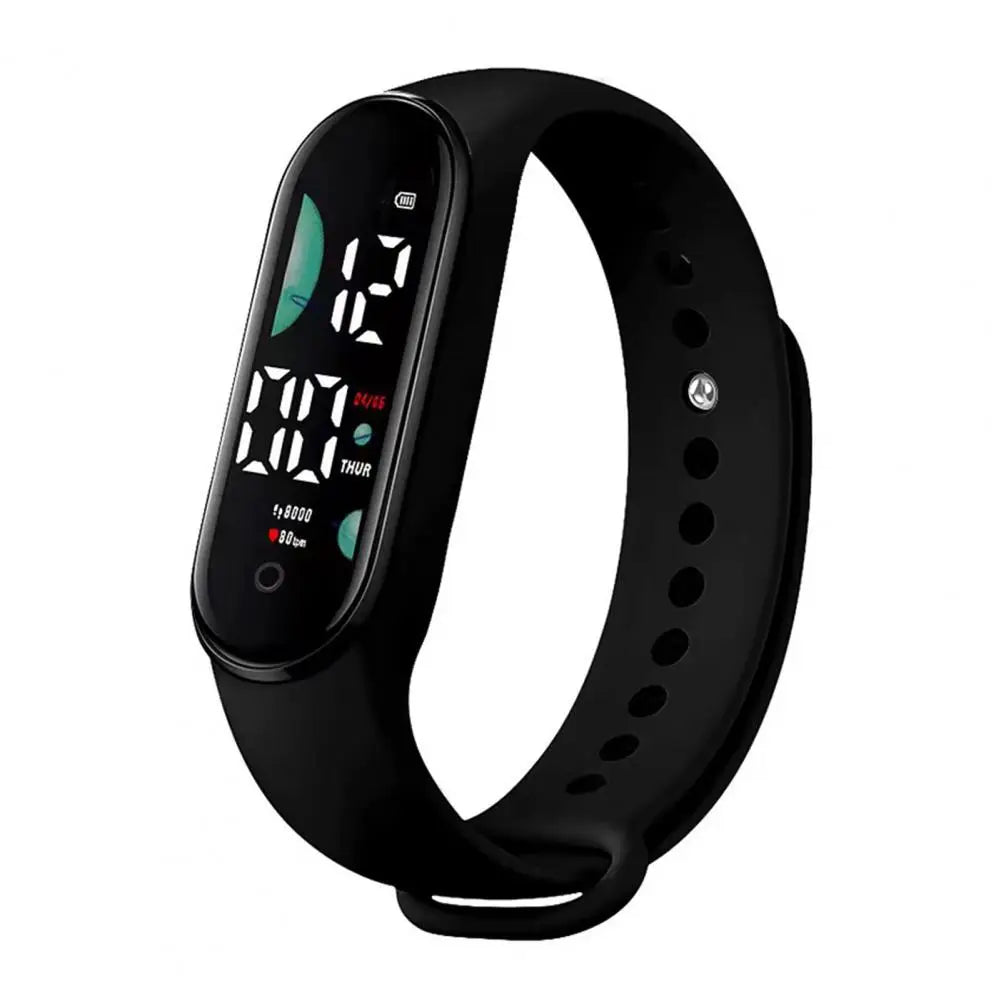 M9 Kids LED Digital Touch Watch – Waterproof Sports Bracelet Kids Digital Watch PRIMED black