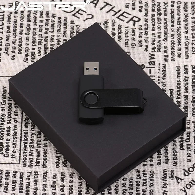 JASTER Rotatable USB Flash Drive | Free Custom Logo 4–128GB USB Flash Drive PRIMED