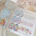 3D Holographic Nail Glitter Rhinestones – DIY Nail Art Decor Nail Art Glitter PRIMED 01-02-03