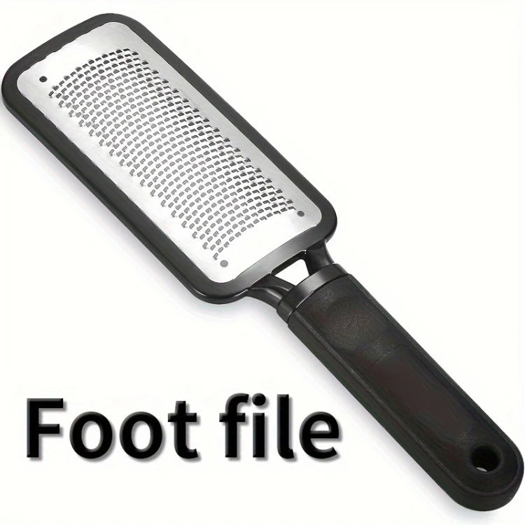 Stainless Steel Foot File & Pedicure Grinder | Ergonomic Handle Foot File Tool PRIMED Black