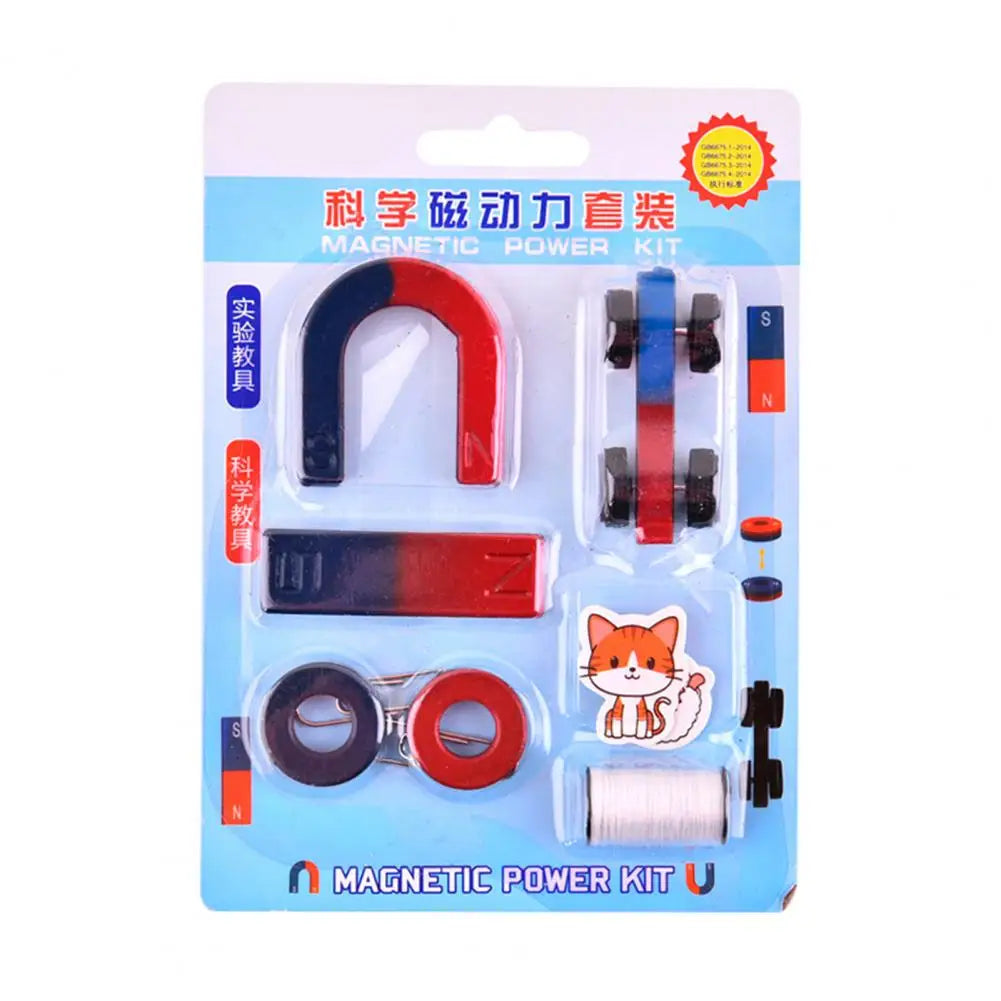 Kids Physics Magnet Experiment Toy Kit – Bar, Ring & U-Magnet Educational Science Kit PRIMED Default Title